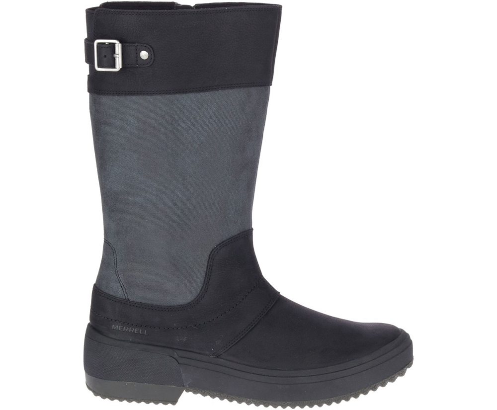 Merrell Støvler Dame - Haven Tall Buckle Waterproof - Sort - OMW418927